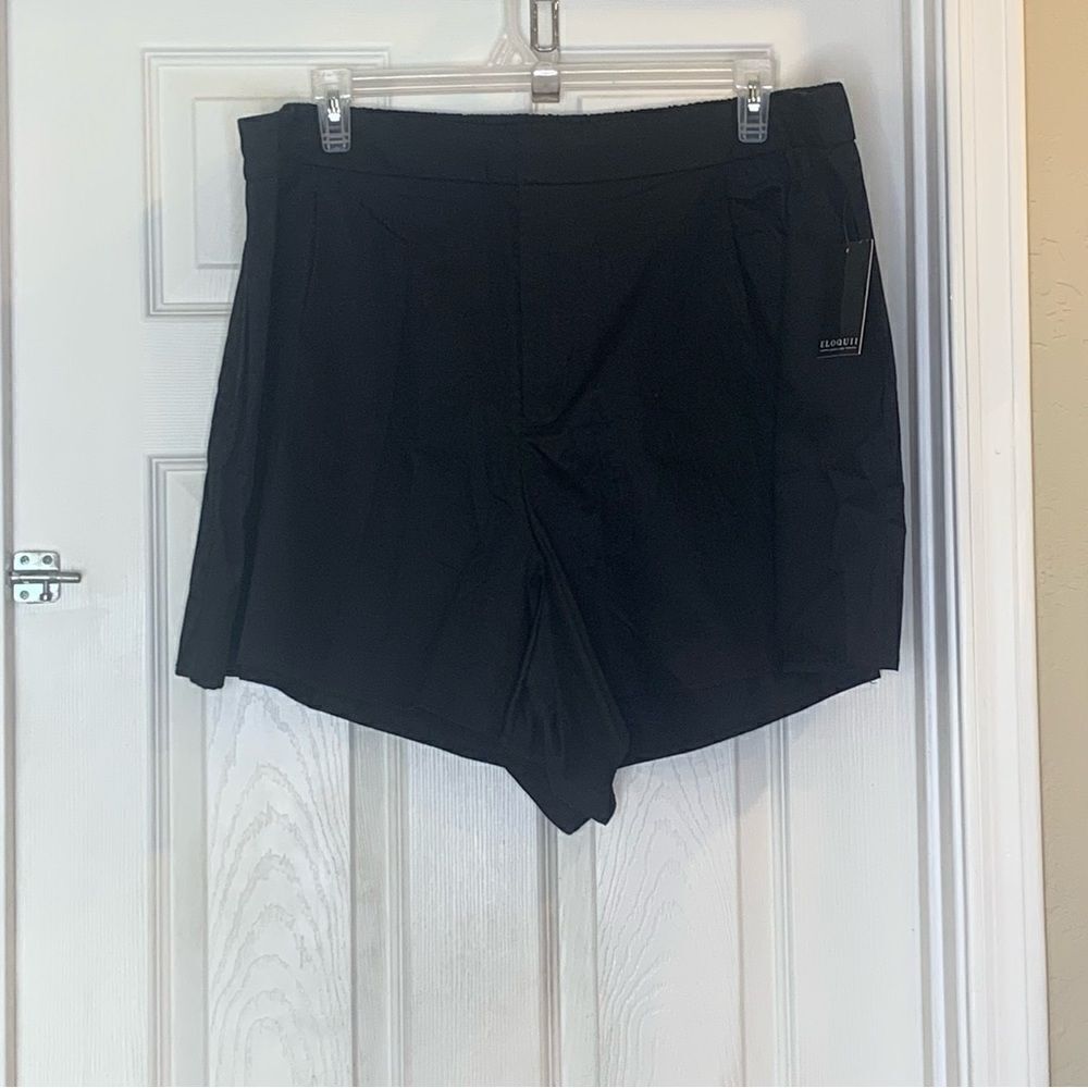 Eloquii Black High Shorts Size 28